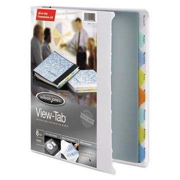 Wilson Jones® View-tab Presentation Round Ring View Binder With Tabs, 3 Rings, 1" Capacity, 11 X 8.5, White freeshipping - TVN Wholesale